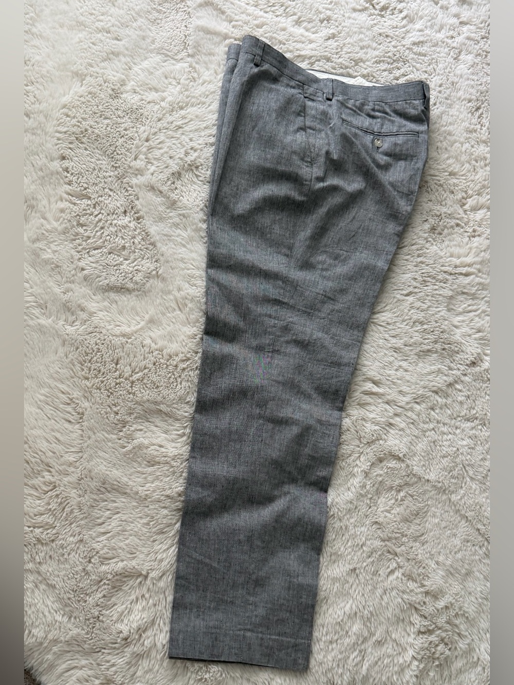 J. Crew Men's Gray cotton linen  Trousers